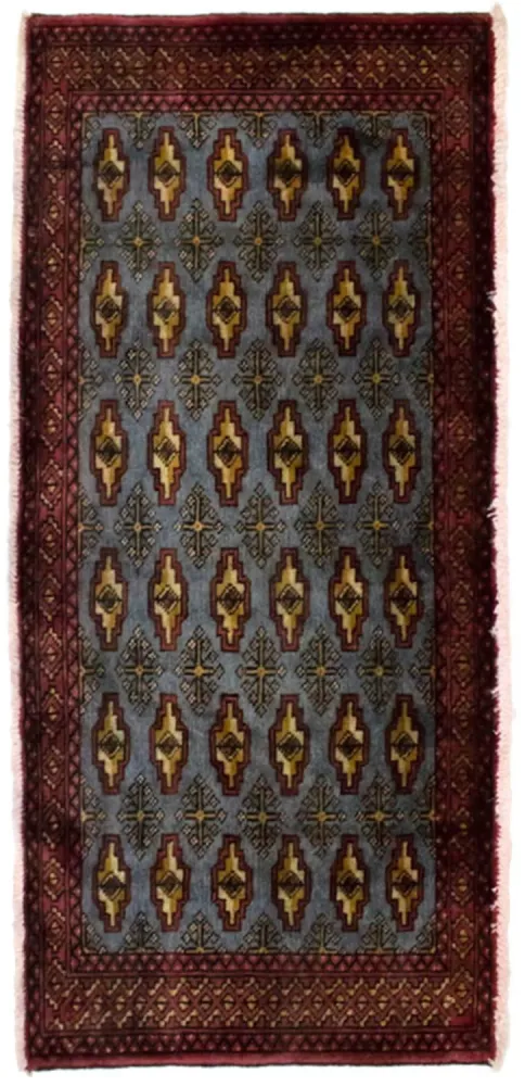Turkaman teppe - 130 x 60 cm - blå