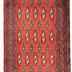 Turkaman teppe - 130 x 60 cm - rød