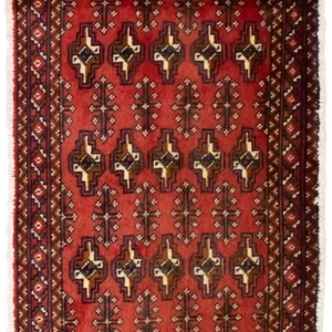 Turkaman teppe - 130 x 60 cm - rød