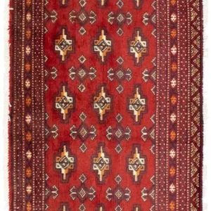 Turkaman teppe - 130 x 60 cm - rød