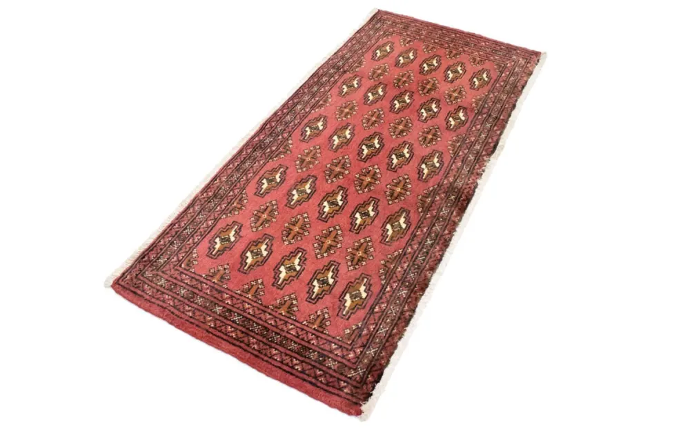 Turkaman teppe - 130 x 60 cm - lys rød