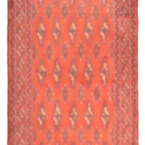 Turkaman teppe - 130 x 60 cm - lys rød