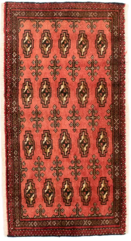 Turkaman teppe - 130 x 60 cm - rust