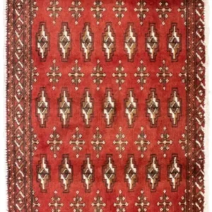 Turkaman teppe - 130 x 60 cm - rust