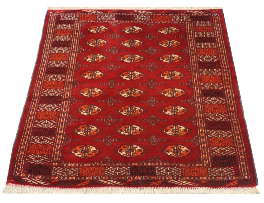 Turkaman teppe - 144 x 110 cm - rød
