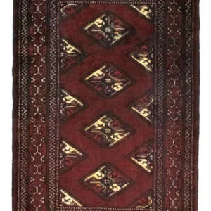 Turkaman teppe - 95 x 66 cm - rød