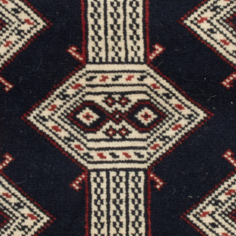 Turkaman teppe - 87 x 64 cm - mørkeblå