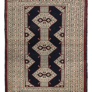 Turkaman teppe - 87 x 64 cm - mørkeblå
