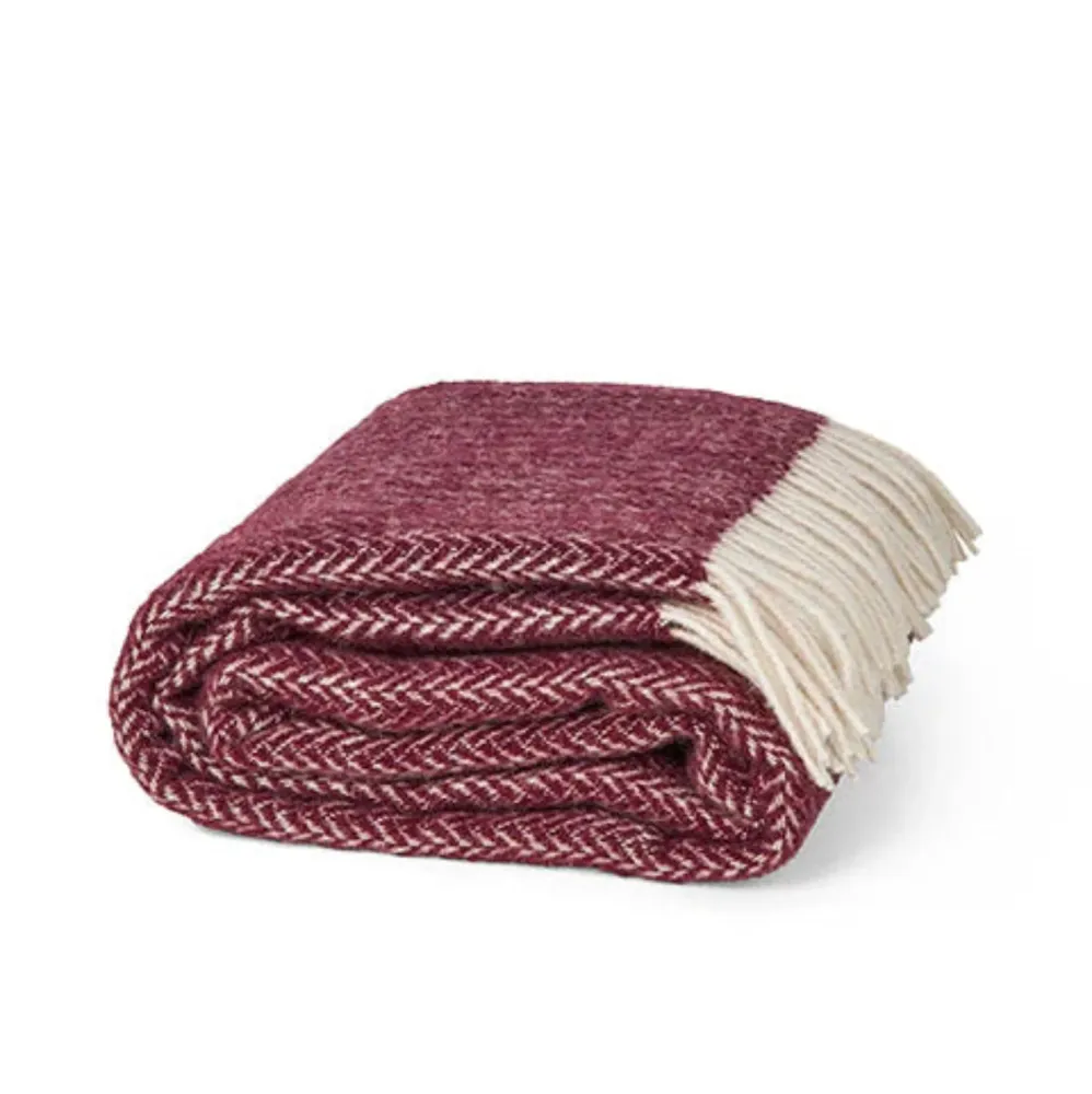 Ullpledd Hope Wine Red 130x200