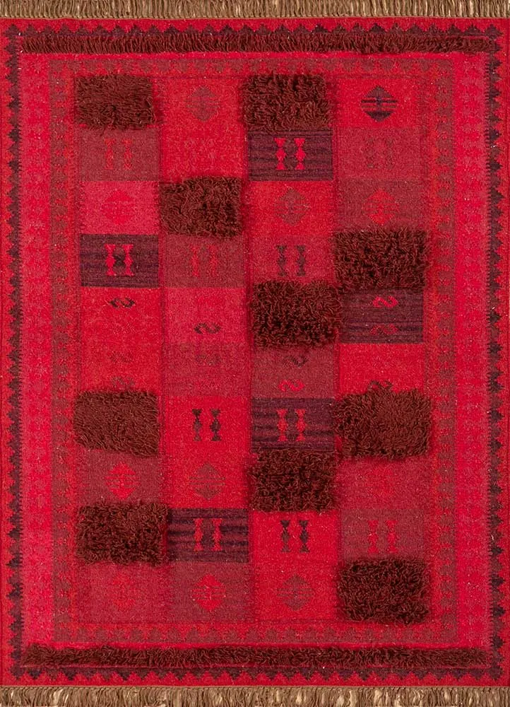 Ullteppe - 225 x 150 cm - rød