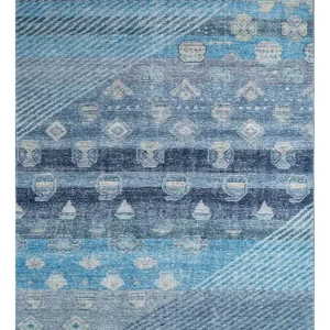 Ullteppe - 240 x 150 cm - blå