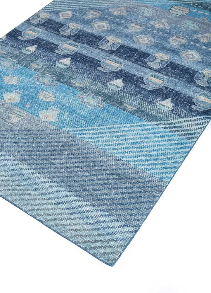 Ullteppe - 240 x 150 cm - blå