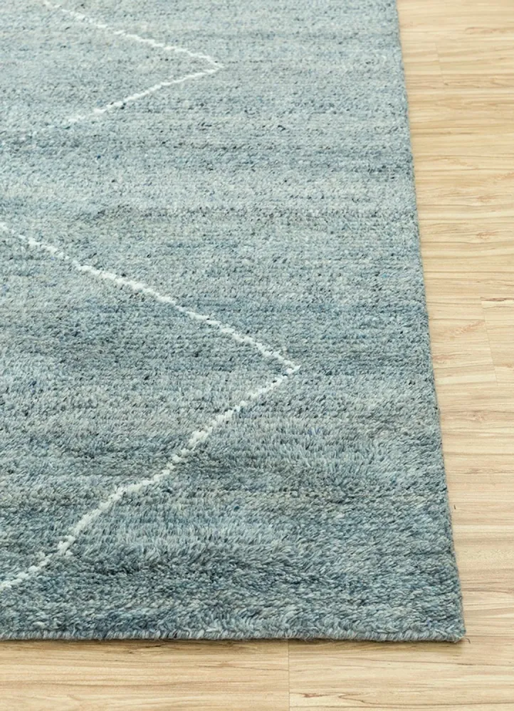 Ullteppe - 240 x 150 cm - bensinblå