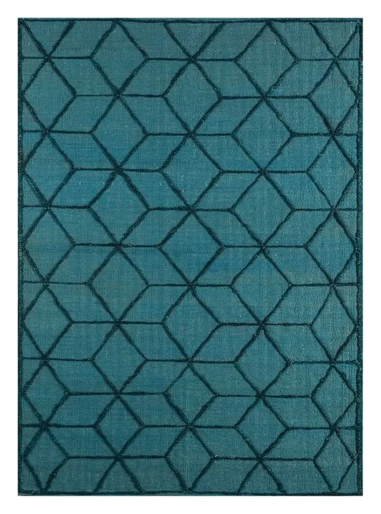 Ullteppe - 240 x 150 cm - havblå