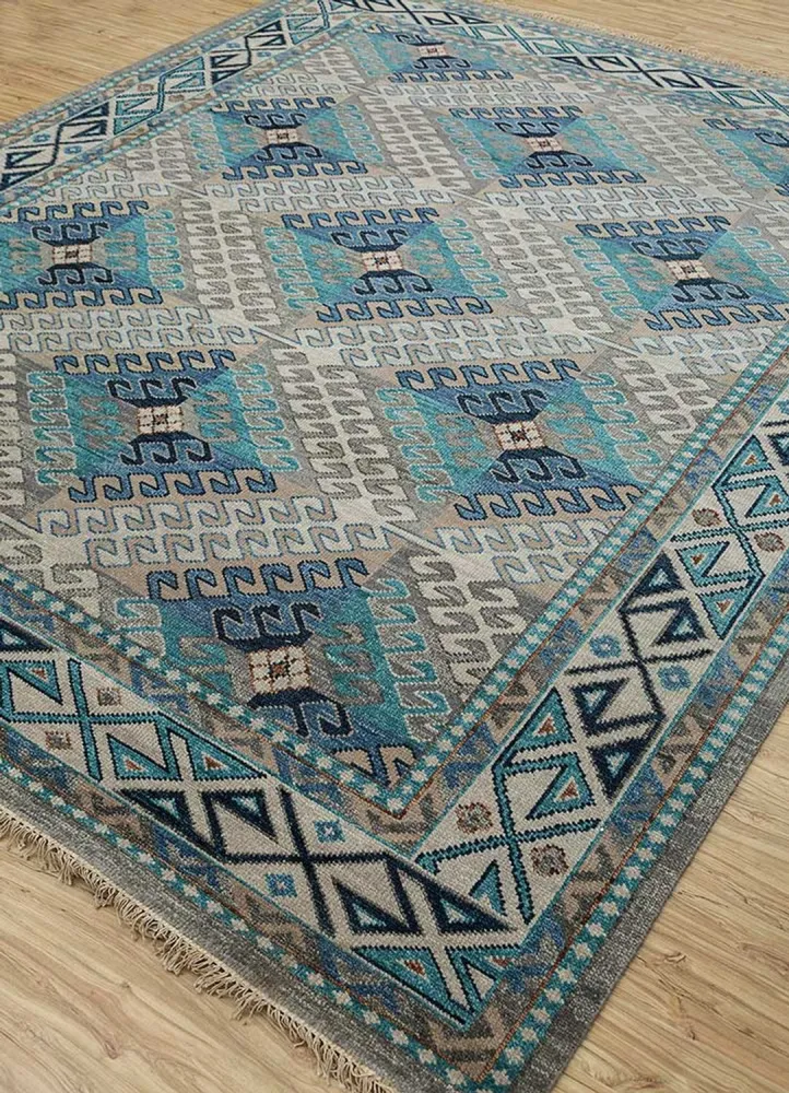 Ullteppe - 240 x 150 cm - lyseblå