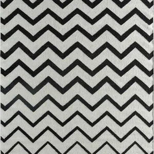 Ullteppe - 240 x 150 cm - svart og hvitt