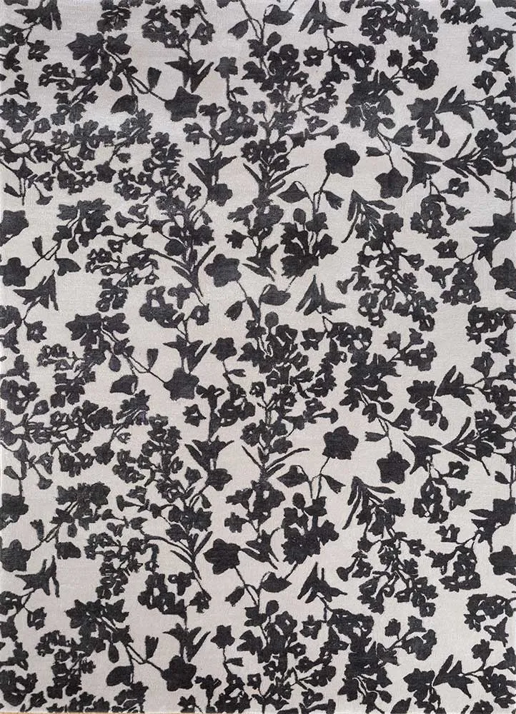 Ullteppe - 270 x 180 cm - svart og hvitt