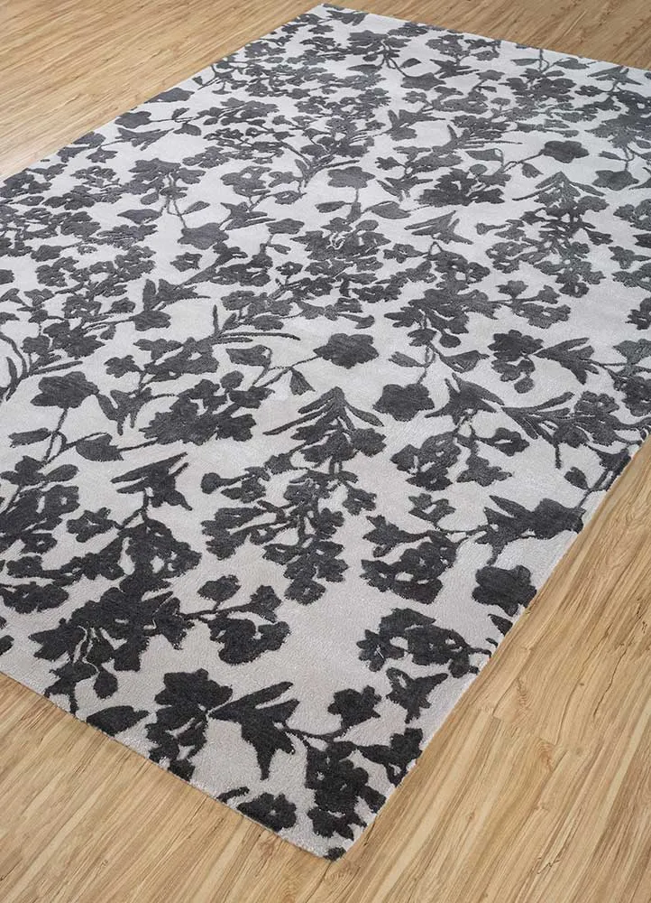 Ullteppe - 270 x 180 cm - svart og hvitt