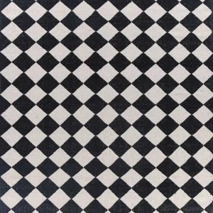 Ullteppe - 280 x 182 cm - svart og hvitt