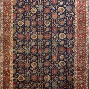 Ullteppe - 435 x 360 cm - blå