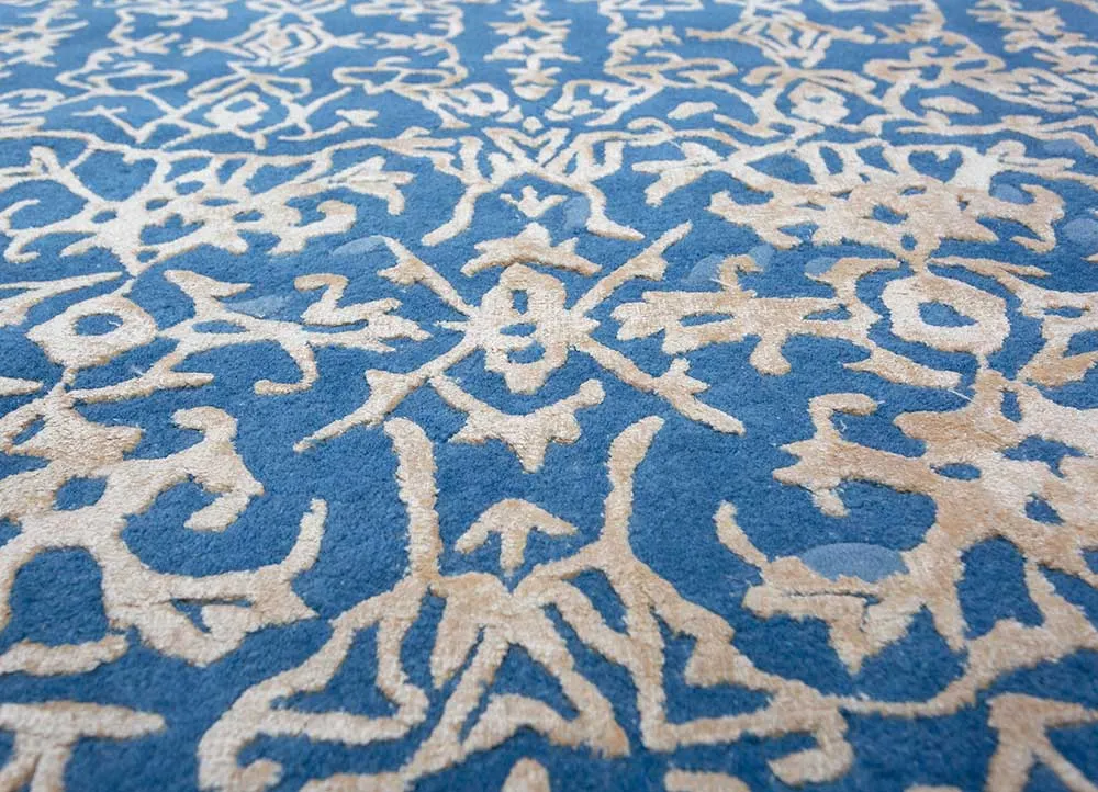 Ullteppe - 465 x 375 cm - blå