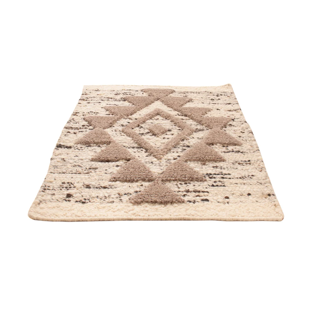 Ullteppe - 90 x 60 cm - lys beige