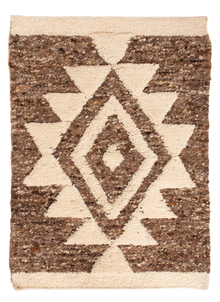 Ullteppe - 90 x 60 cm - mørk beige