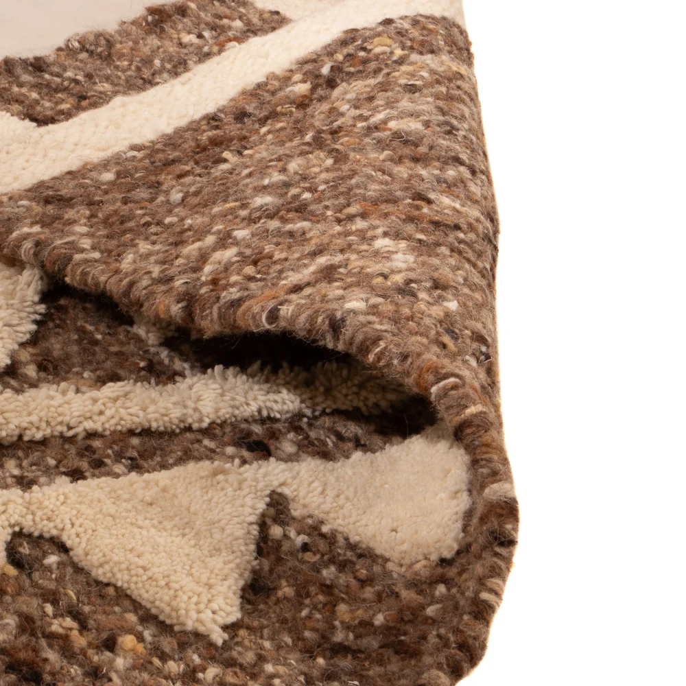 Ullteppe - 90 x 60 cm - mørk beige