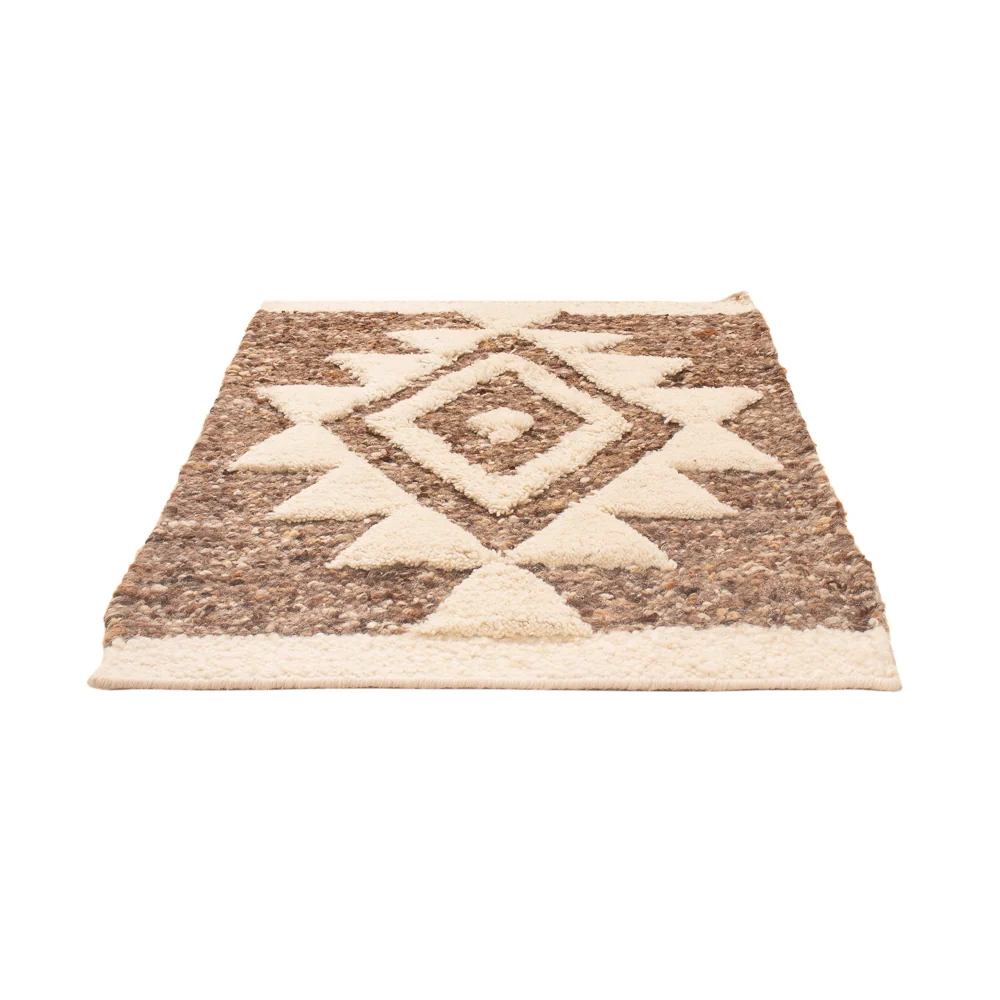 Ullteppe - 90 x 60 cm - mørk beige
