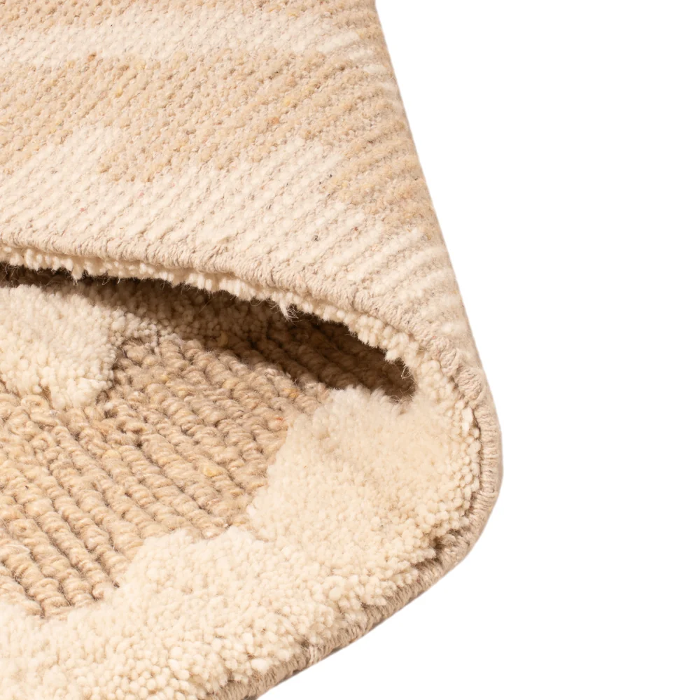 Ullteppe - 90 x 60 cm - mørk beige