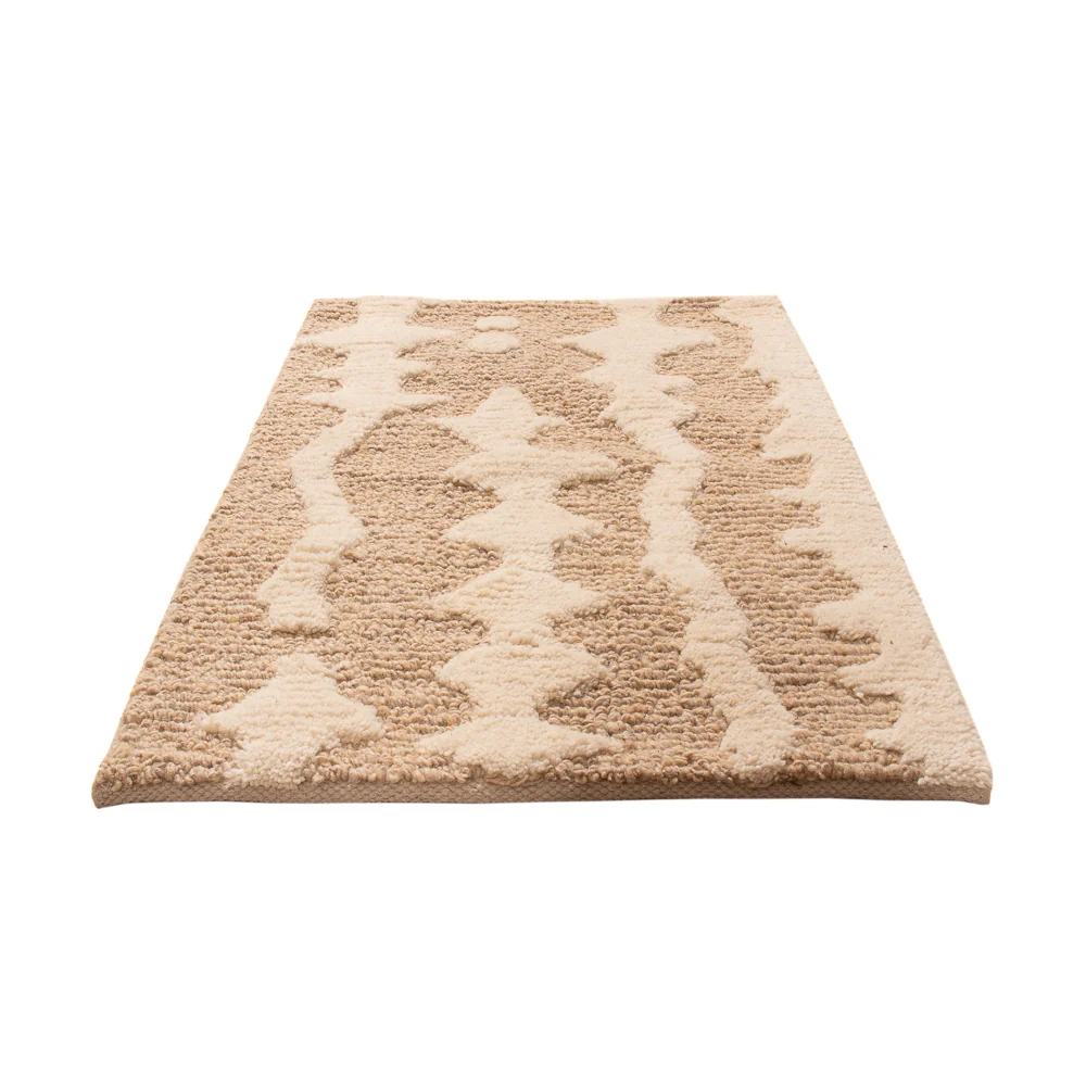 Ullteppe - 90 x 60 cm - mørk beige