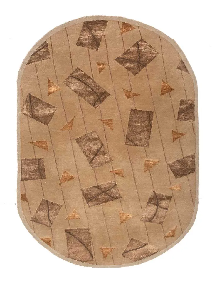 Ullteppe oval - 240 x 150 cm - beige