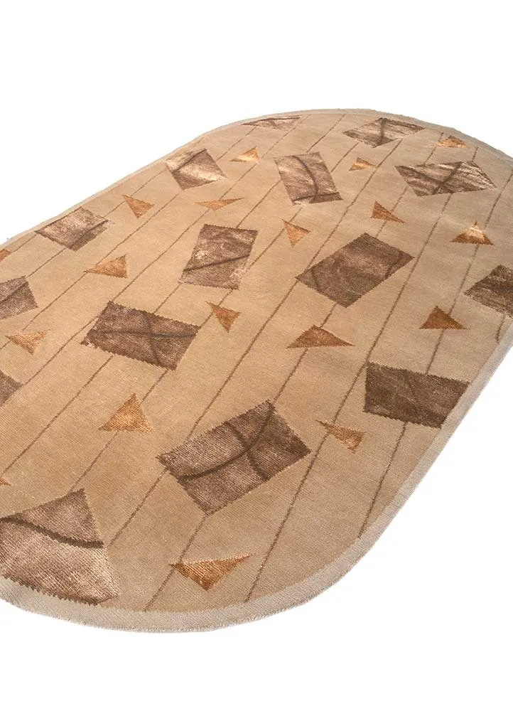 Ullteppe oval - 240 x 150 cm - beige