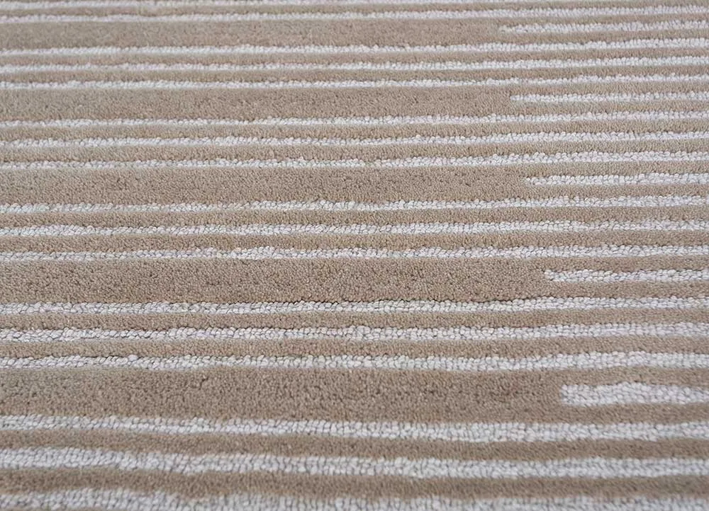 Ullteppe rundt - 180 x 180 cm - beige