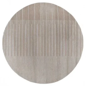 Ullteppe rundt - 180 x 180 cm - beige