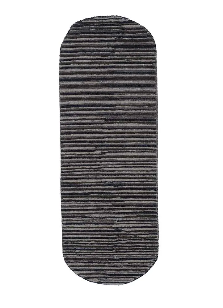 Ullteppe spesiell form - 152 x 55 cm - antrasitt