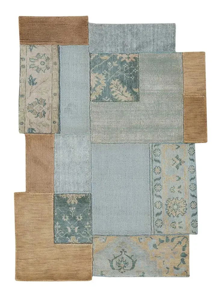 Ullteppe spesiell form - 180 x 120 cm - flerfarget