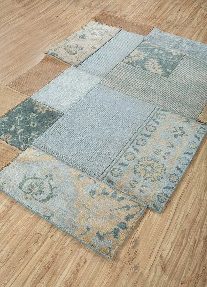 Ullteppe spesiell form - 180 x 120 cm - flerfarget