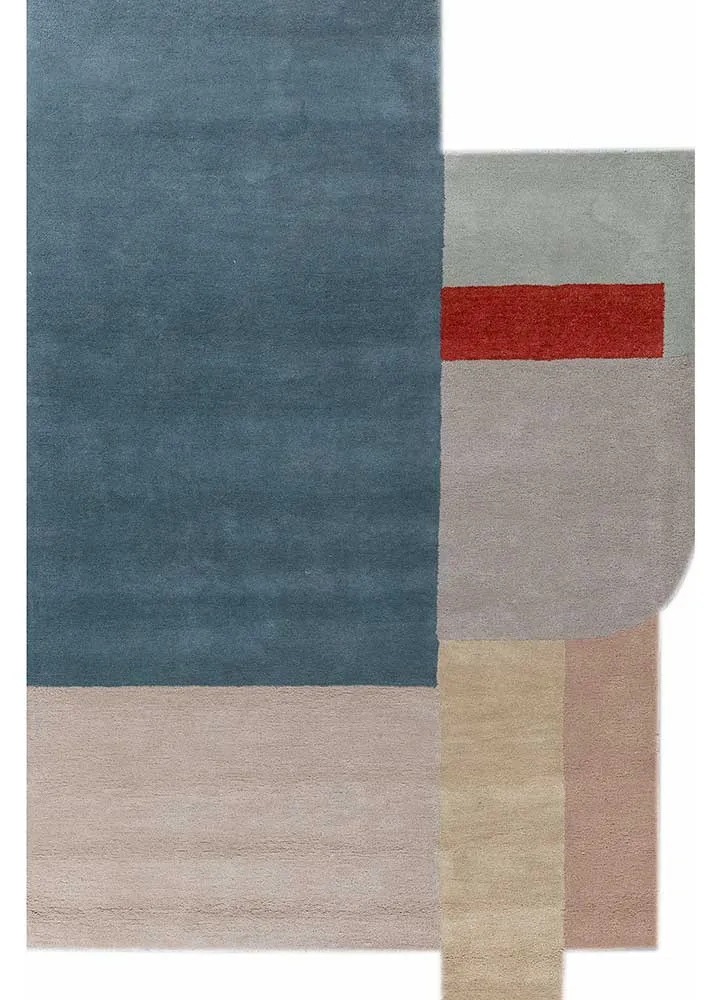 Ullteppe spesiell form - 235 x 150 cm - flerfarget