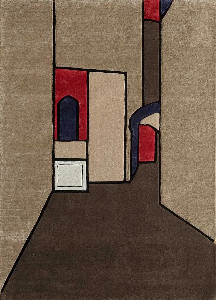 Ullteppe spesiell form - 240 x 170 cm - beige