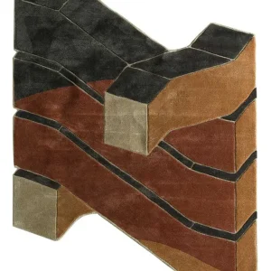 Ullteppe spesiell form - 240 x 180 cm - flerfarget