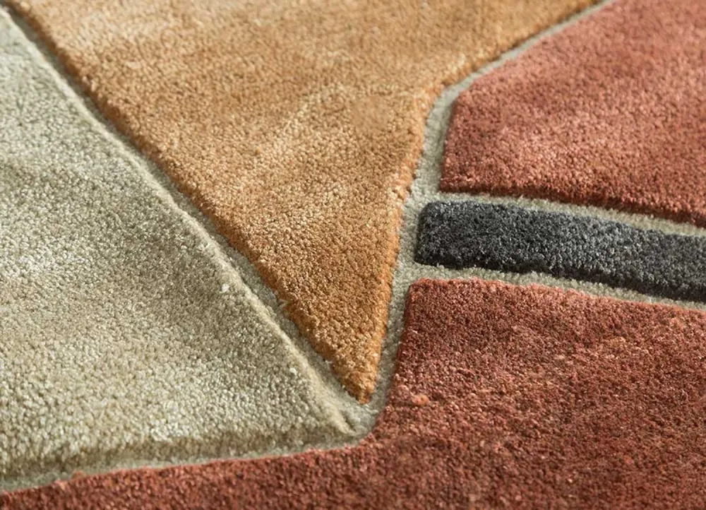 Ullteppe spesiell form - 240 x 180 cm - flerfarget