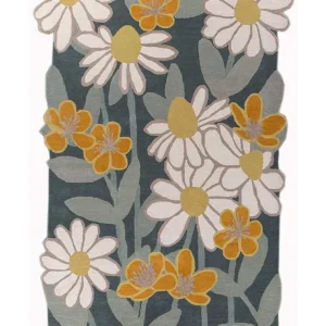 Ullteppe spesiell form - 270 x 180 cm - flerfarget