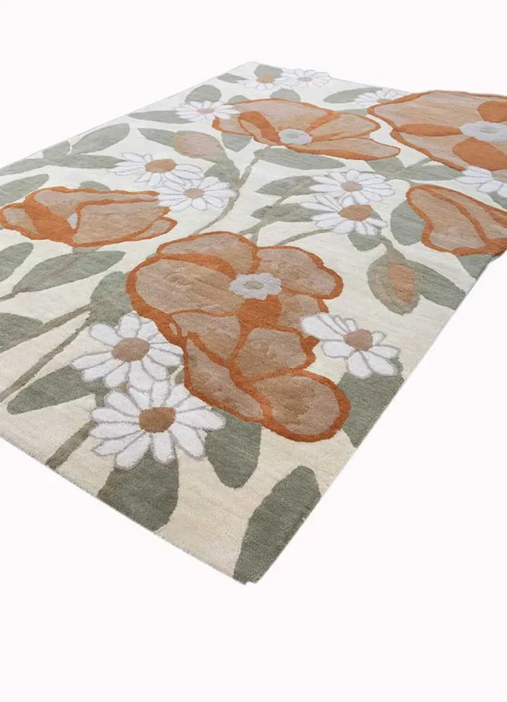 Ullteppe spesiell form - 270 x 180 cm - flerfarget