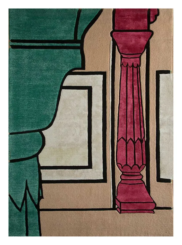 Ullteppe spesiell form - 270 x 180 cm - oransje