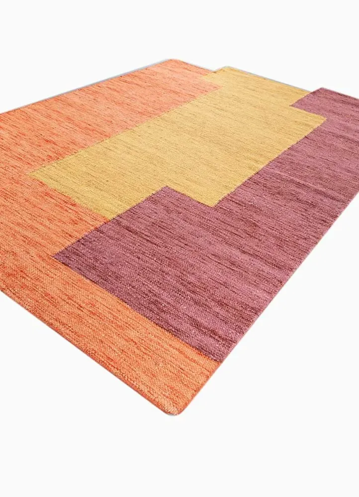 Ullteppe spesiell form - 270 x 180 cm - oransje