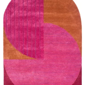 Ullteppe spesiell form - 270 x 180 cm - rosa