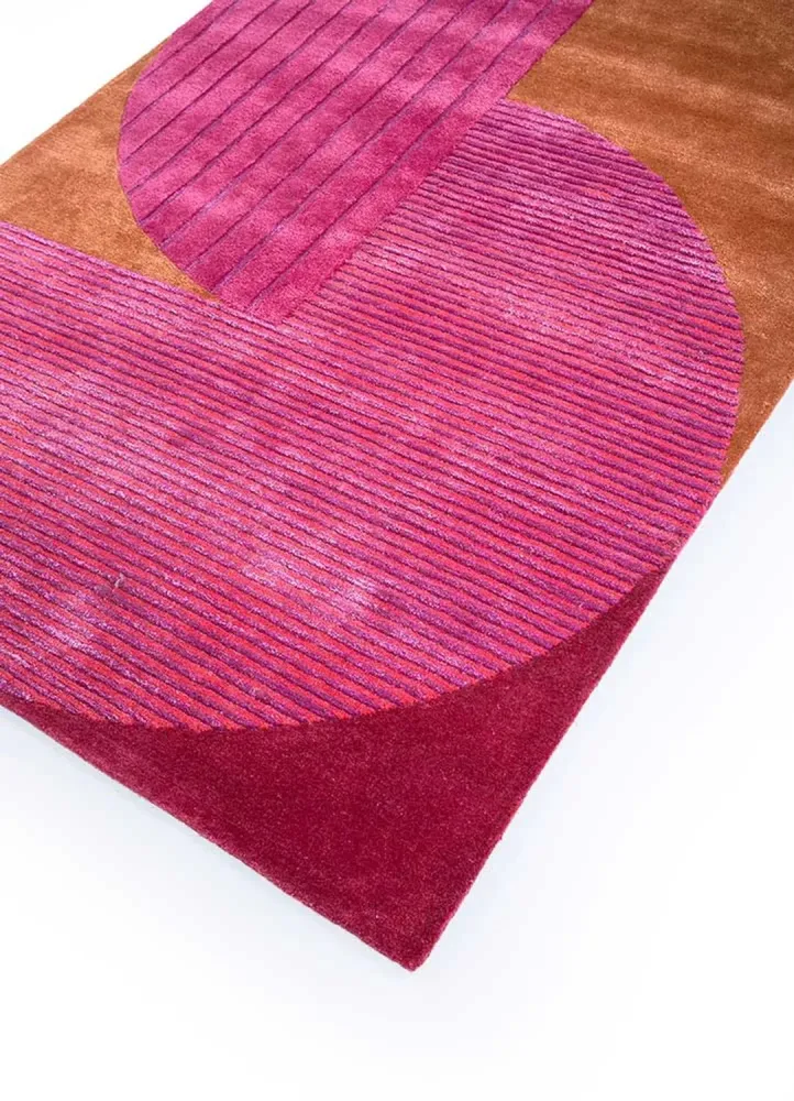 Ullteppe spesiell form - 270 x 180 cm - rosa
