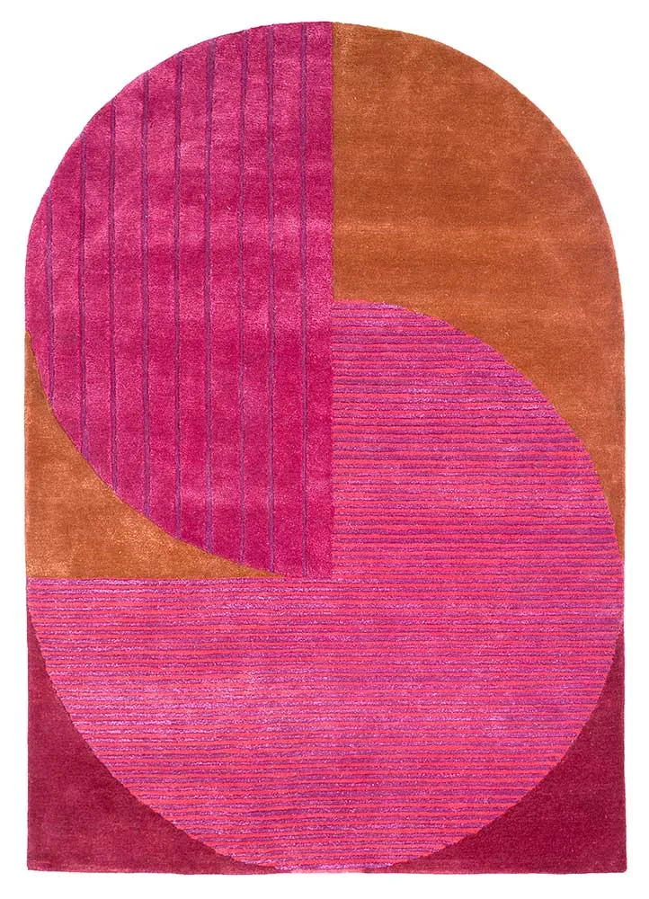 Ullteppe spesiell form - 270 x 180 cm - rosa