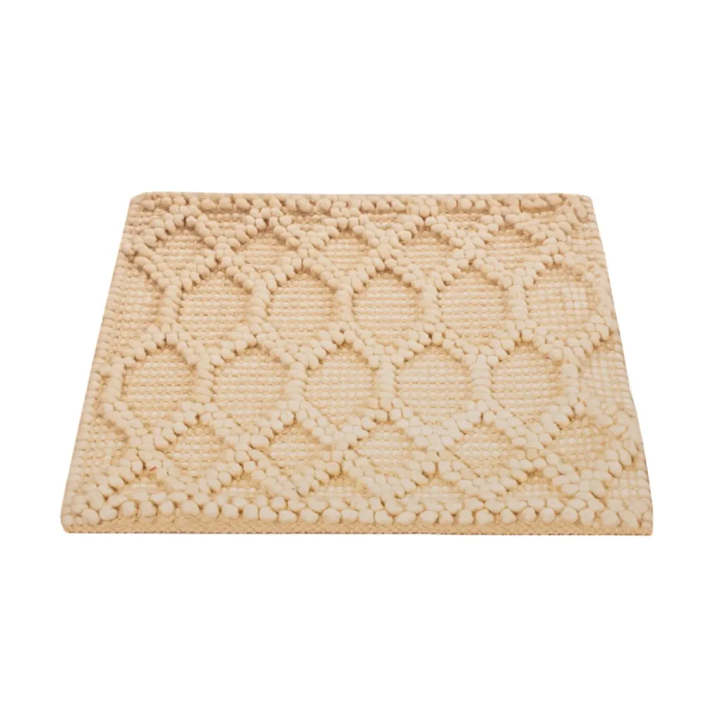 Ullteppe square - 48 x 42 cm - beige